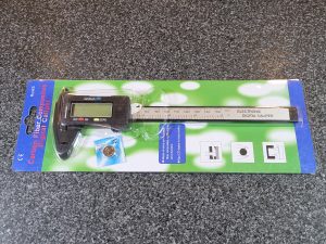 Adoric digital caliper in packaging