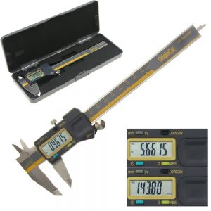 igaging digital caliper with case and display