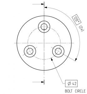 basic dimensions for a bolt hole circle