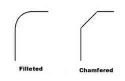 chamfer vs fillet comparison