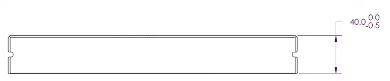 unilateral tolerance blueprint example