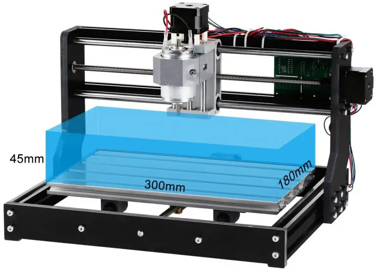 work area of genmitsu 3018-pro cnc