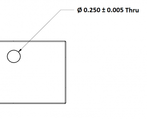 thru hole blueprint example