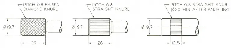 knurling blueprint callout examples