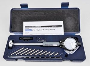 fowler dial bore gage set in case