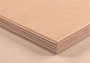 birch plywood sheet closeup