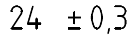 nominal size dimension with a tolerance