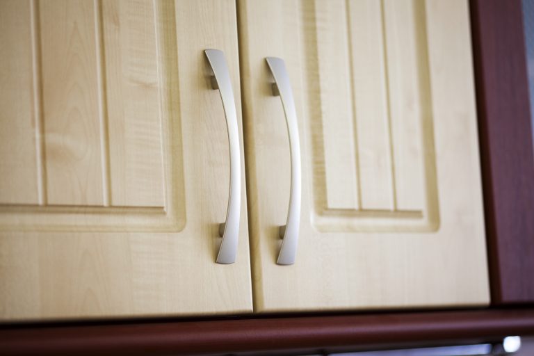 closeup of kitchen cabinet doors