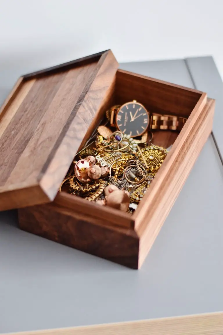 a keepsake box with assorted jewelry inside