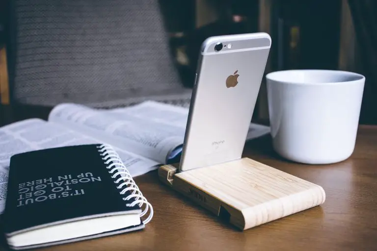 wooden phone holder