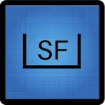 Spotface Blueprint GD&T Symbol SF in a u
