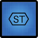 Statistical Tolerance Blueprint GD&T Symbol st in a hexagon