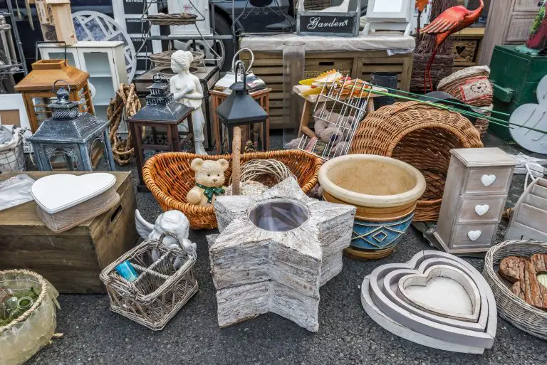 various things for sale at a flea market