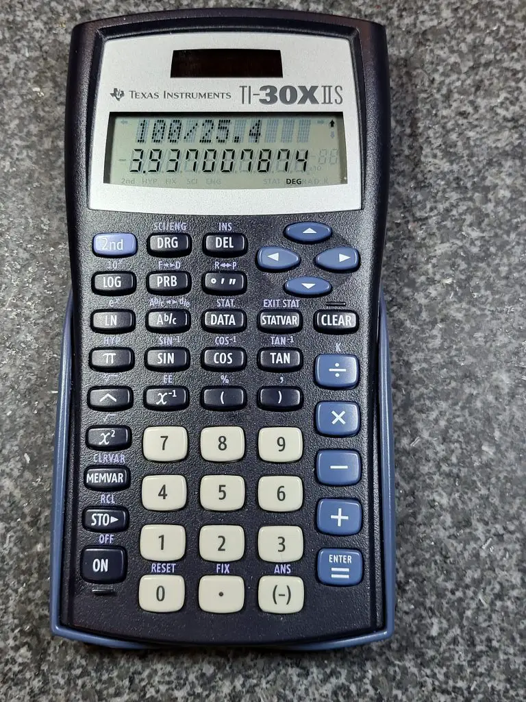 Texas instruments TI-30XIIS calculator display