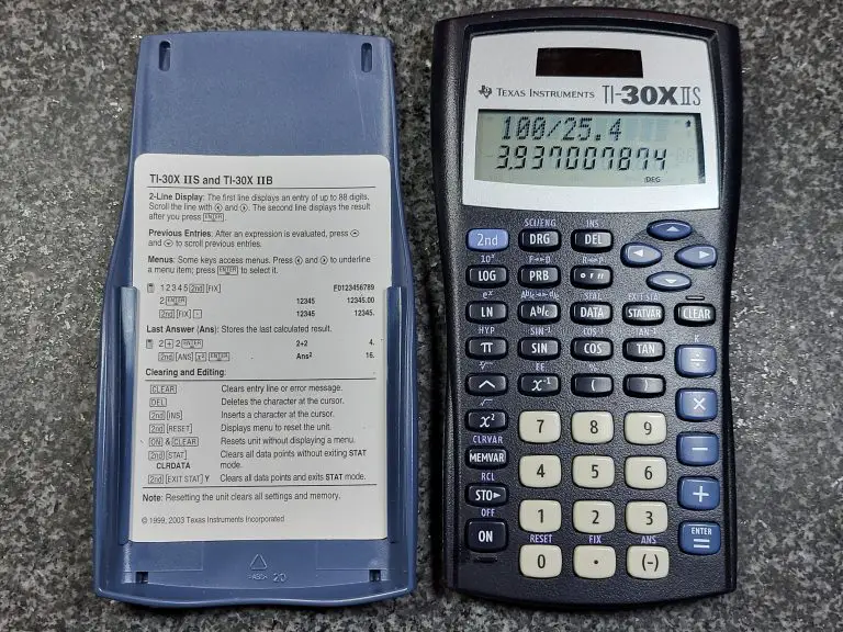 Texas instruments TI-30XIIS calculator with case displayed