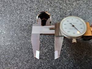 dial caliper taking a internal measurement