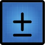 an icon with a plus or minus symbol