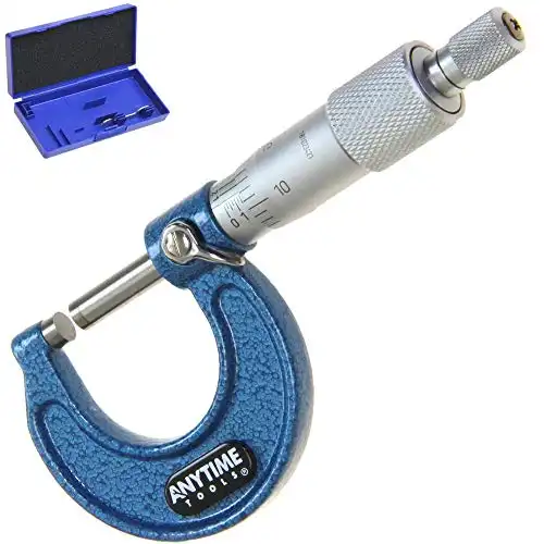 Anytime Tools Micrometer 0-1″ /0.0001 Outside Premium Precision Machinist Tool