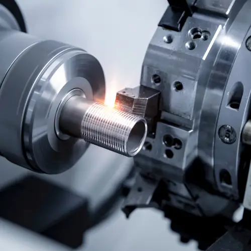 CNC Lathe cnc lathe cutting threads on part