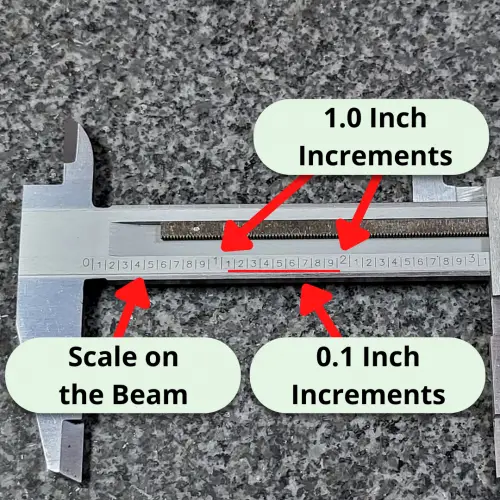 Dial caliper scale Dial caliper scale