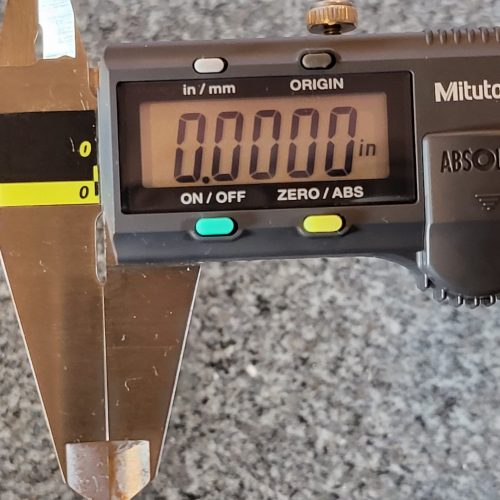 mitutoyo digital caliper zeroed